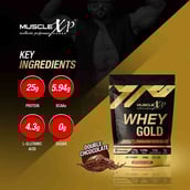 5 - MuscleXP Whey Gold Protein with Digestive Enzymes,  2.2 lb  Double Chocolate 