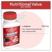 3 - Vogue Wellness L-Arginine - Pack of 2,  60 tablet(s) 
