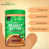 4 - NourishVitals Original Peanut Butter, 0.750 kg Creamy with Omega 3