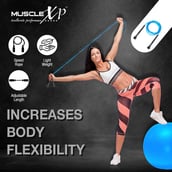 5 - MuscleXP Skipping Rope,  Blue & Black  Free Size 
