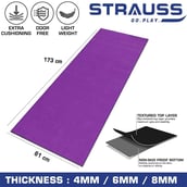 3 - Strauss Yoga Mat,  Purple  4 mm 
