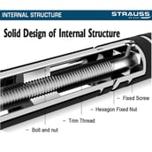 5 - Strauss Pull Up Door Gym Bar,  Free Size  Silver and Black 