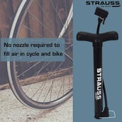 2 - Strauss Bicycle Air Pump,  Black 