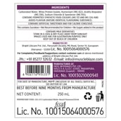 3 - MuscleBlaze Sparkling Protein Water (10g Protein), 250 ml Black Grape