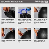 6 - Strauss Round Shape Anti Burst Gym Exercise Ball with Pump,  Black  75 cm 