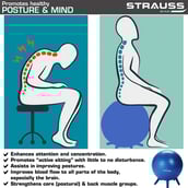 5 - Strauss Stability Legs Anti Burst Gym Ball with Foot Pump,  Blue  55 cm 