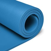 2 - MuscleXP Yoga Mat Extra Thick NBR Material with Carrying Strap, Blue 10 mm