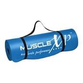 1 - MuscleXP Yoga Mat Extra Thick NBR Material with Carrying Strap, Blue 13 mm