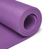 2 - MuscleXP Yoga Mat Extra Thick NBR Material with Carrying Strap, Purple 13 mm
