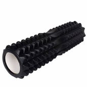 1 - Strauss Grid Yoga Massage Foam Roller,  Black  33cm 