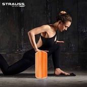 7 - Strauss Standard Yoga Massage Eva Foam Roller, Orange 30cm
