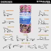 6 - Strauss Deep Tissue Yoga Massage Foam Roller,  Multicolor Pink  45 cm 