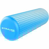 1 - Strauss Standard Yoga Massage Eva Foam Roller, Sky Blue 30cm