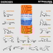 5 - Strauss Deep Tissue Yoga Massage Foam Roller,  Orange  45cm 