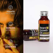 3 - Ustraa Beard Growth Oil Advanced,  60 ml  with DHT Boosters 