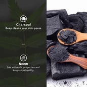 3 - Ustraa Face Wash,  200 g  with Neem & Charcoal 