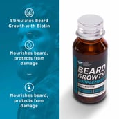 4 - Ustraa Beard Growth Supplement,  60 ml  with Biotin 