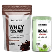 Big Flex Essential Whey Protein Concentrate & Isolate,  2.2 lb  Chocolate Truffle with Bigflex Essential Bcaa Energy Green Apple 500g 