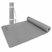 1 - Strauss Anti Skid EVA Yoga Mat with Carry Strap,  Grey  8mm 