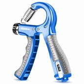 1 - Strauss Adjustable Hand Grip with Counter,  Blue 