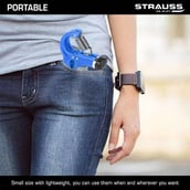 6 - Strauss Adjustable Hand Grip with Counter,  Blue 