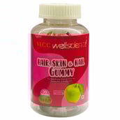 1 - VLCC Wellscience Hair, Skin & Nail,  30 gummies  Green Apple 