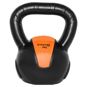 Strauss PVC Kettlebell, Orange 3 kg
