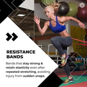 6 - Boldfit Heavy Resistance Band,  Yellow Red Black (Pack Of 3)  Medium 