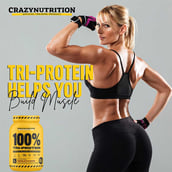 4 - CrazyNutrition 100% Tri-Protein,  2.2 lb  Chocolate 
