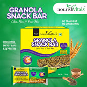 2 - NourishVitals Granola Snack Bar,  5 Piece(s)/Pack  Chia, Flax Fruit Mix 