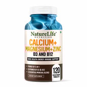 1 - NatureLife Nutrition Calcium+Magnesium+Zinc D3 & B12,  120 tablet(s)  Unflavoured 
