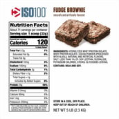 4 - Dymatize Iso-100 Protein,  5 lb  Fudge Brownie 
