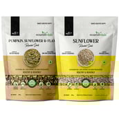 1 - NourishVitals Healthy Munching Combo,  Pumpkin, Sunflower & Flax + Sunflower Roasted Seeds  2 Piece(s)/Pack 