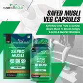 3 - NourishVitals Safed Musli - Pack of 3,  60 veggie capsule(s) 