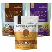 1 - NourishVitals Healthy Munching Combo, Barbeque Sunflower Roasted Seed + Super Seeds Mix 7 in 1 + Super Seeds Mix 6 in 1 3 Piece(s)/Pack