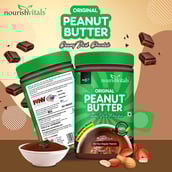 2 - NourishVitals Irresistibly Tasty Combo,  2 Piece(s)/Pack  Original Peanut Butter (Creamy Dark Chocolate) + Vegan Protein Peanut Butter (Extra Crunchy) 