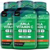 1 - NourishVitals Amla Vitamin C,  60 veggie capsule(s)  Unflavoured (Pack of 3) 