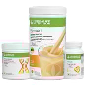 Herbalife Formula 1 Afresh Energy Drink & Protein Powder Combo,  3 Piece(s)/Pack  Orange Cream + Ginger + Unflavoured 