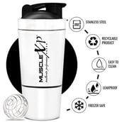 3 - MuscleXP Classic XP Stainless Steel Shaker Blender,  White  590 ml 