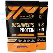 1 - MuscleXP Beginner's Protein with Digestive Enzymes,  2.2 lb  Belgium Chocolate (Pack of 2) 