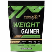 2 - MuscleXP Weight Gainer with Digestive Enzymes,  2.2 lb  Chocolate Fudge (Pack of 2) 