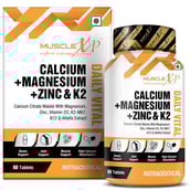 2 - MuscleXP Calcium + Magnesium + Zinc & K2,  60 tablet(s)  Unflavoured (Pack of 2) 