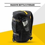 6 - MuscleBlaze Hybrid Gym Bag (UNLEASH THE ZIDD), Black