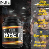 7 - INLIFE Whey Protein Powder,  0.88 lb  Vanilla 