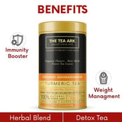 3 - The Tea Ark Organic Ashwagandha Turmeric Tea,  100% Natural - Tin  100 g 