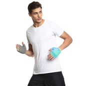 5 - Nivia Taipen Sports Gloves, S.Blue/Grey Large