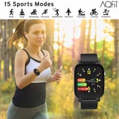 5 - AQFiT W11 Smartwatch,  Black  Free Size 
