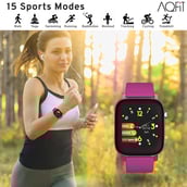 5 - AQFiT W11 Smartwatch,  Plum  Free Size 