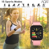 5 - AQFiT W11 Smartwatch,  Rose Gold  Free Size 