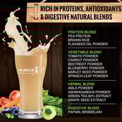 10 - MuscleXP Plant Protein with Herbal and Vegetable Blend,  0.44 lb  Chocolate 